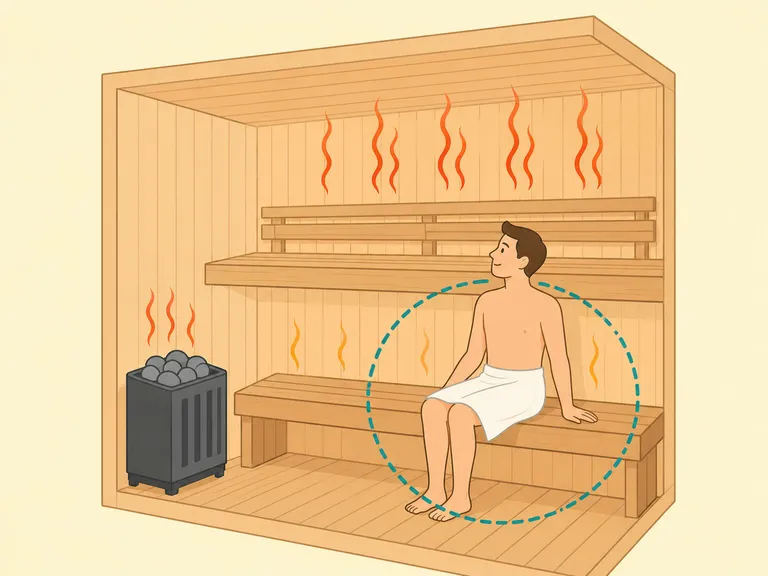 Välj rätt temperatur och placering i bastun