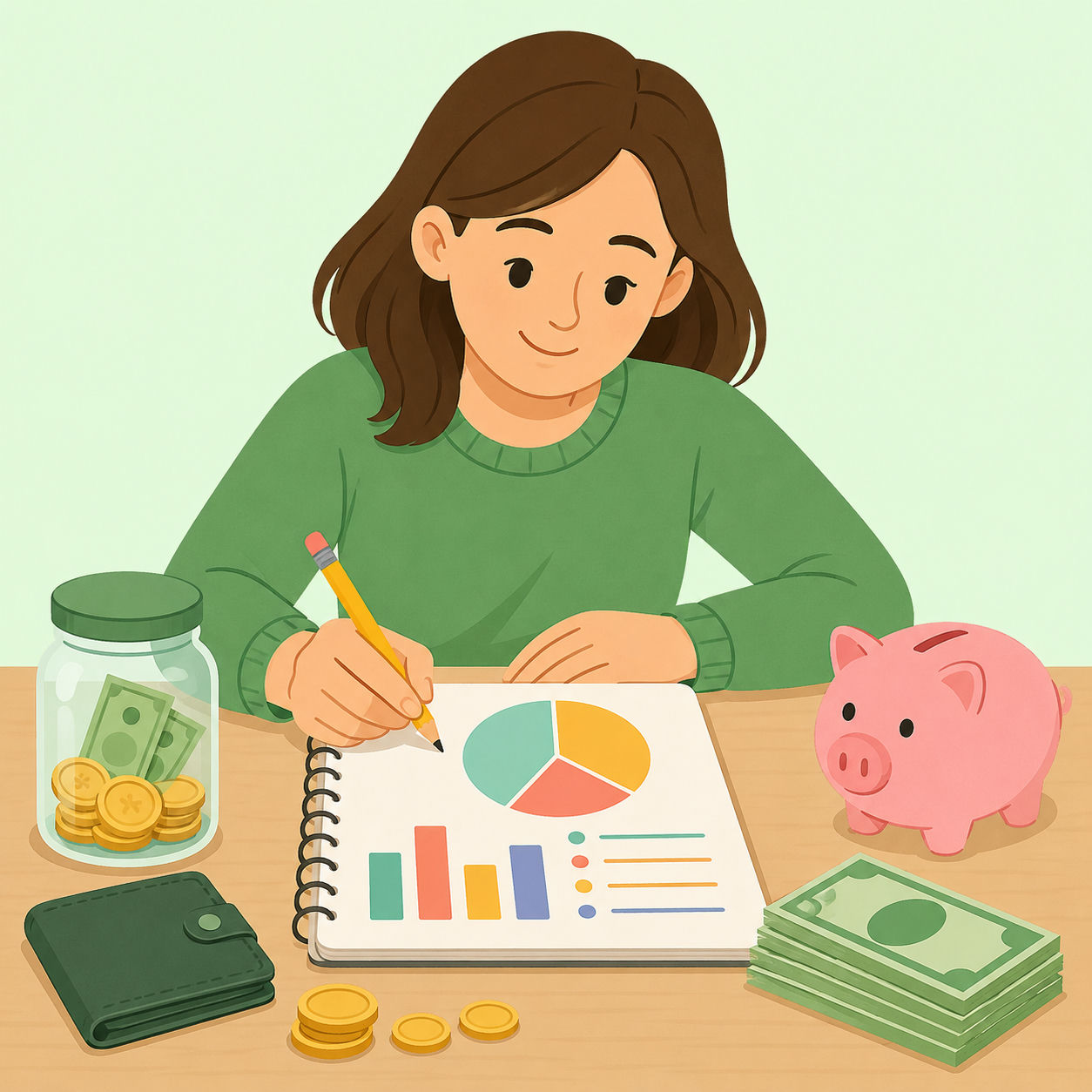 Illustration av hur du gör en budget