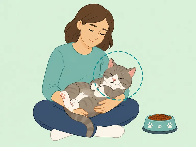 Välj ett lugnt tillfälle när katten är avslappnad