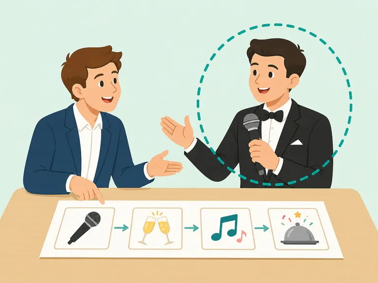 Utse toastmaster och sätt ihop ett kvällsprogram
