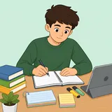 Illustration av hur du pluggar effektivt inför tentan