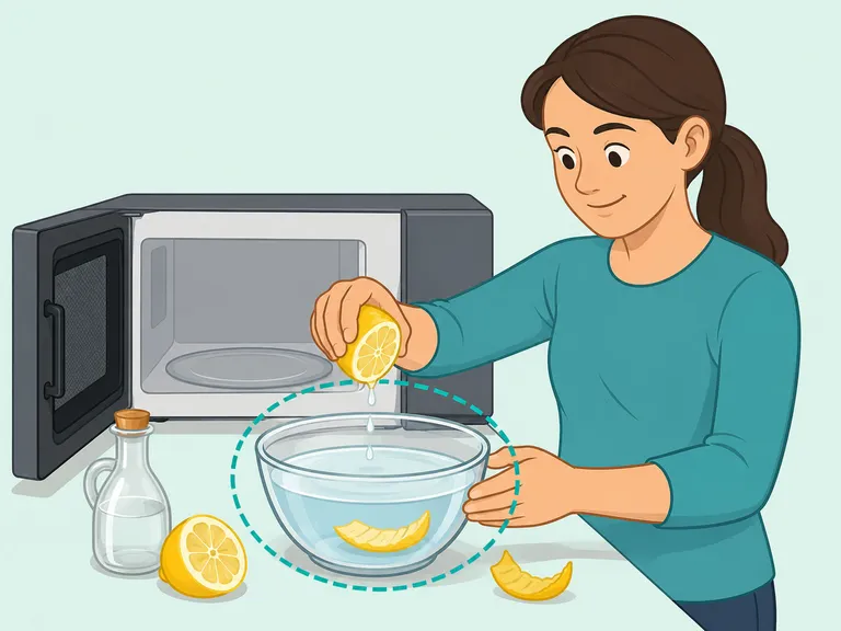 Förbered en ångblandning med citron eller ättika