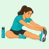 Illustration av hur du stretchar efter en löprunda