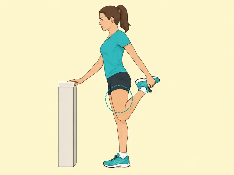 Stretcha framsidan av låren (quadriceps)